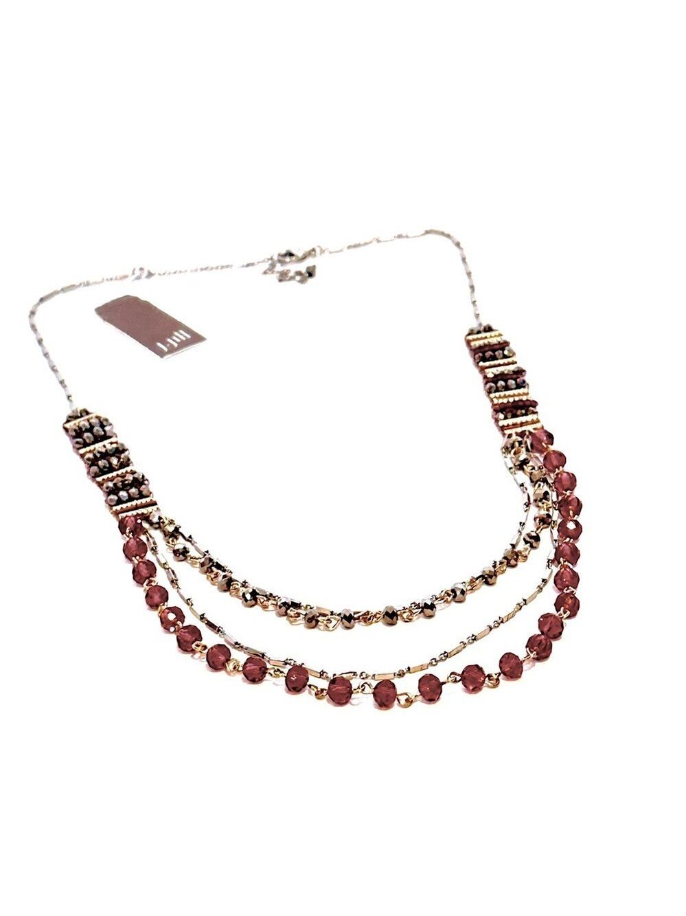 J Jill Multi Strand Purple Beaded Necklace NWT - Picture 5 of 6